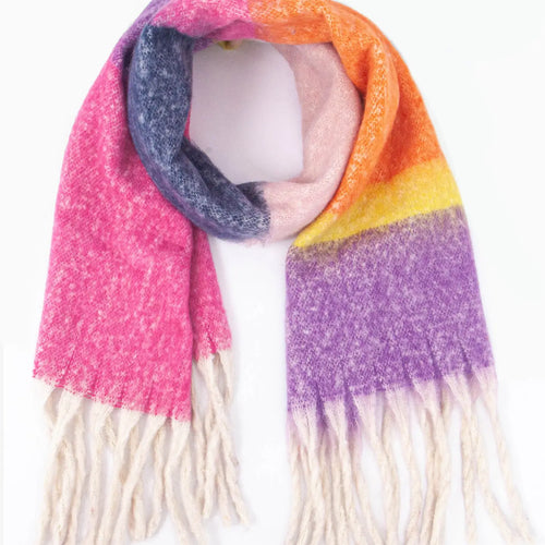 Joey Rainbow Striped Scarf