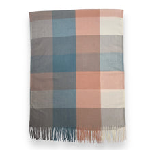 Load image into Gallery viewer, Woolmix Check Scarf with Tassels