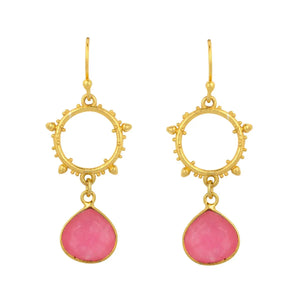 Ashiana | Allegra Pink Jade Earrings