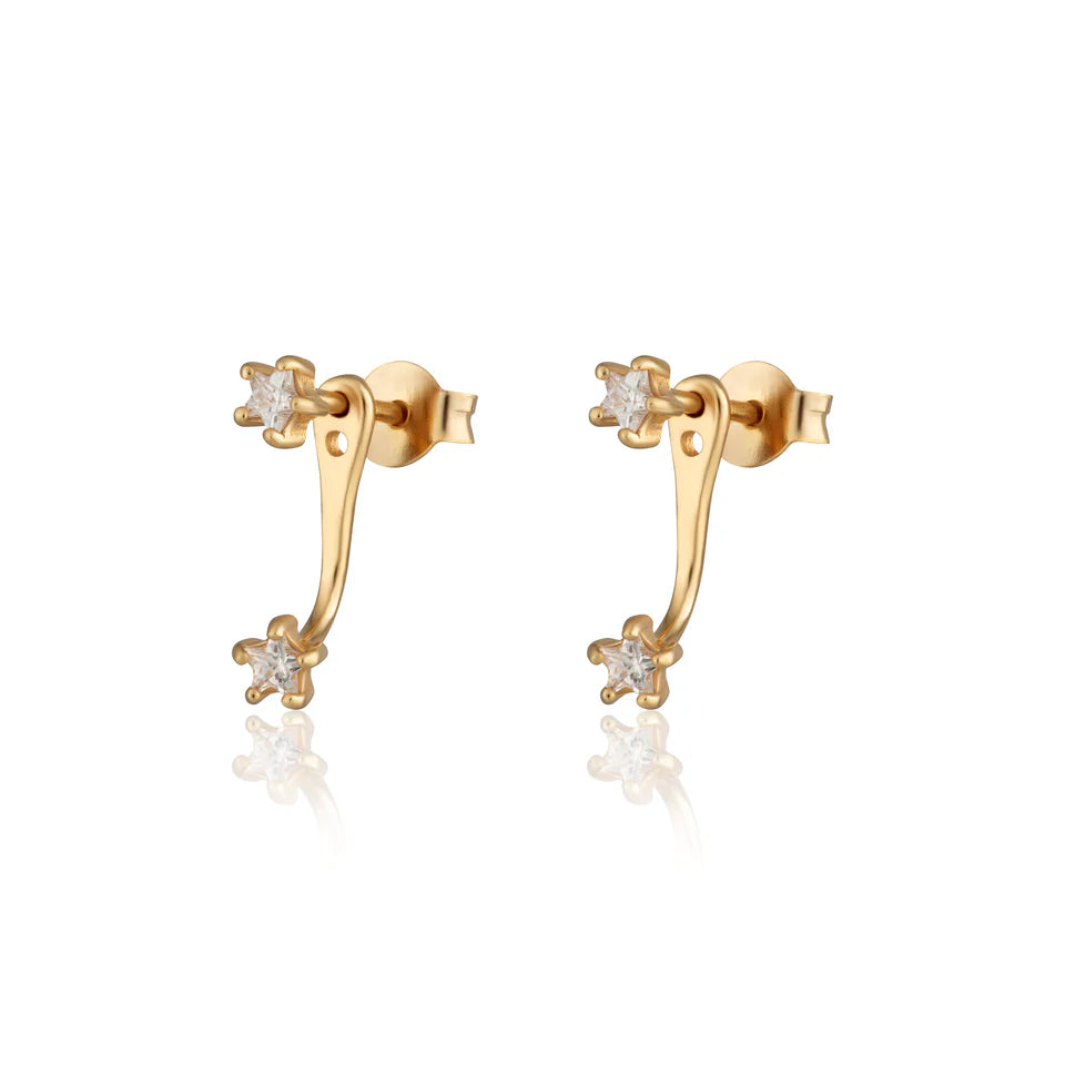 SP | Sparkling Star Ear Jacket Earrings