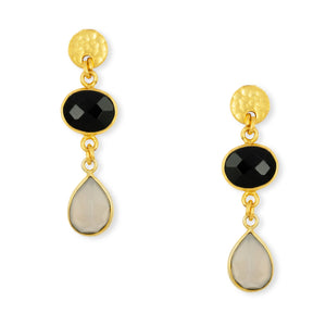 Ashiana | Sia Earrings  | Black & Grey