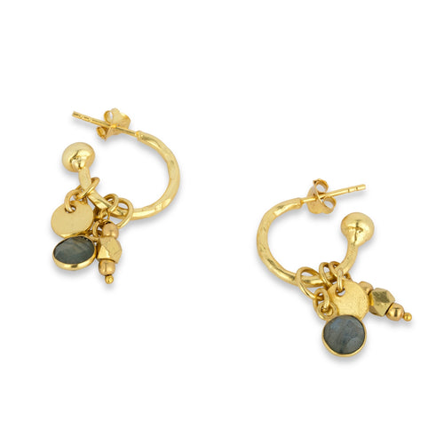 Ashiana | Nori Hoop Earrings | Labradorite