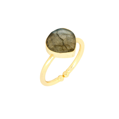 Ashiana | Lily Ring | Labradorite