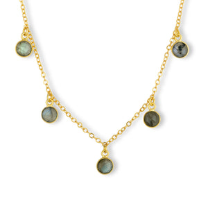 Ashiana | Maeve Charm Necklace | Labradorite