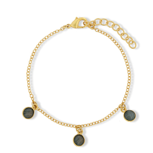 Ashiana | Orla Charm Bracelet | Labradorite