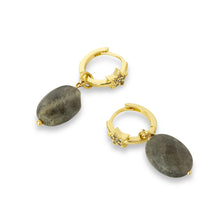 Load image into Gallery viewer, Ashiana | Raven Huggie Earrings | Labradorite