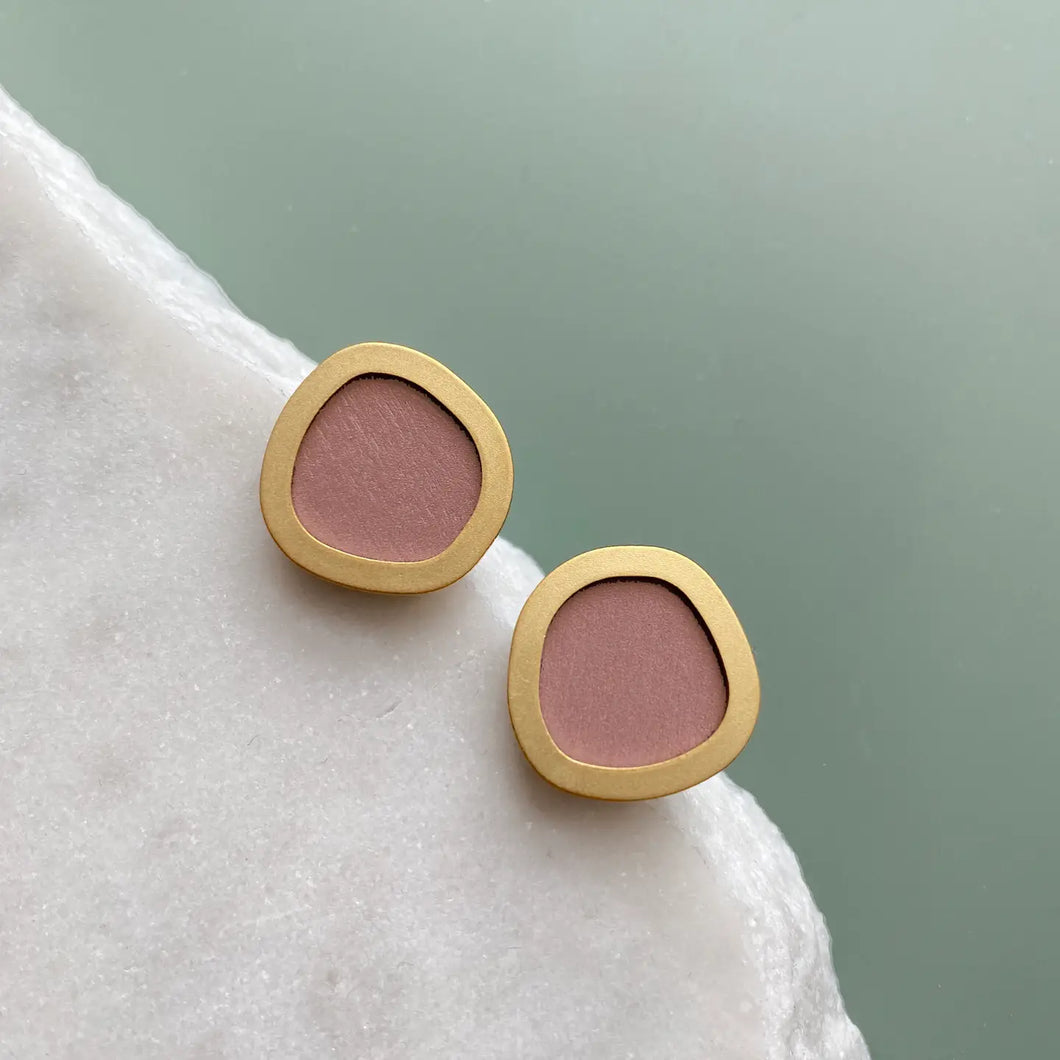 Geometric Circle Stud Earrings