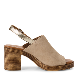 Tamaris | Suede Stacked Heel Sandal