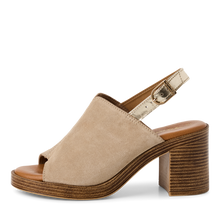 Load image into Gallery viewer, Tamaris | Suede Stacked Heel Sandal