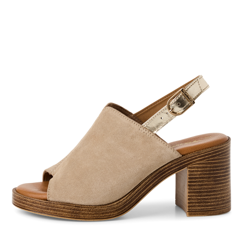 Tamaris | Suede Stacked Heel Sandal