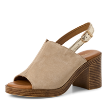 Load image into Gallery viewer, Tamaris | Suede Stacked Heel Sandal