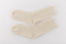 Load image into Gallery viewer, Ultra Soft Undyed Alpaca Bed Socks