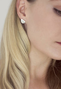 Folded Stud Earrings | 925 Silver