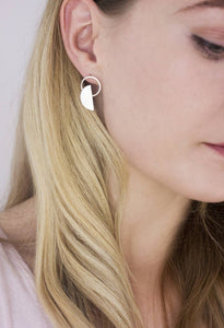 Moon Phase Stud Earrings | 925 Silver